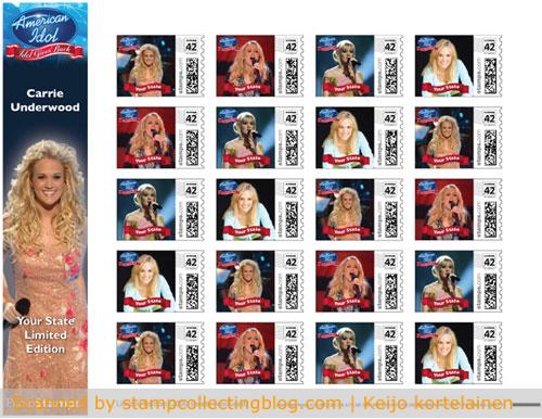 American Idols postage stamp sheet American Idols postage stamp sheet