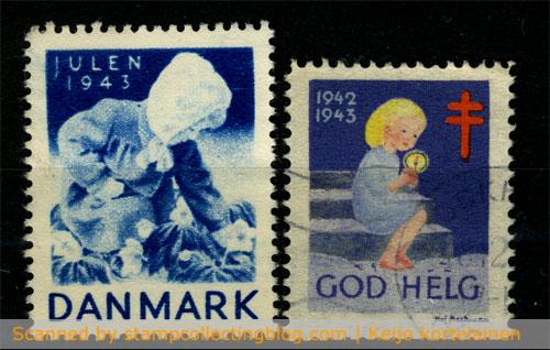 Christmas seals from WW2 era