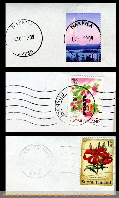 Incoming mail with Finnish stamps