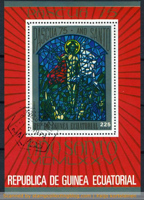 Equatorial Guinea 1975 easter souvenir sheet Equatorial Guinea 1975 easter souvenir sheet