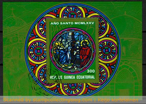 Equatorial Guinea 1975 easter souvenir sheet Equatorial Guinea 1975 easter souvenir sheet