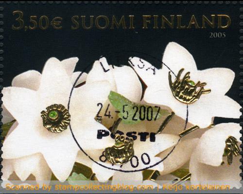 Faberge Winter Egg flowers stamp