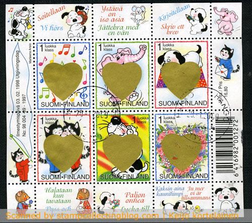 Finland Friendship greetins postage stamps miniature sheet 1998