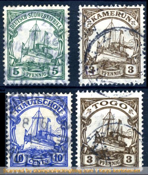 Postage stamps from German colonies