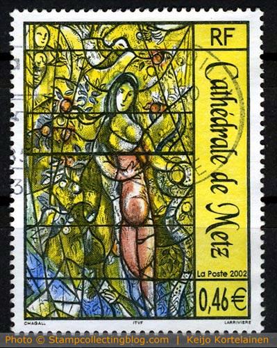 France postage stamp with art from Chagall France postage stamp with art from Chagall