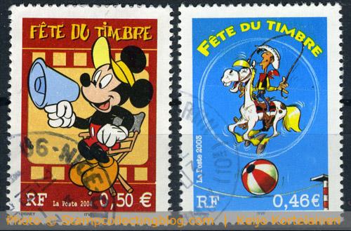 French stamps showing comic book figures French stamps showing comic book figures