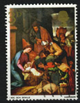 Great Britain 1967 3d Christmas stamp colour shift
