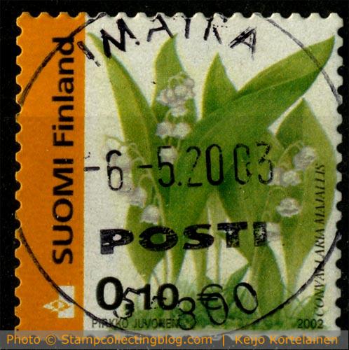 Finland 2002 Lily of the valley postage stamp Finland 2002 Lily of the valley postage stamp
