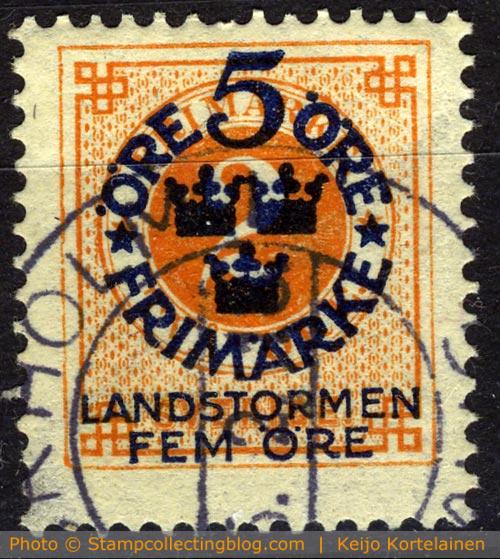 1916 Sweden Landstormen semipostal - Michel #86, cat.value 6.00€
