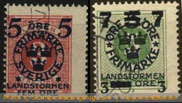 On the left 1916 Landstormen II type, on the right 1918 Landstormen III type