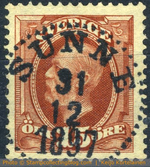 1891/1904 Sweden 15 öre King Oscar II definitive - Michel #33, cat. value 0.20€