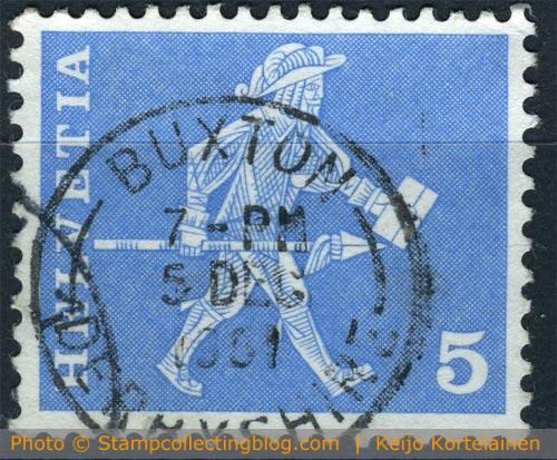 1960 Switzerland (Helvetia) postage stamp 1960 Switzerland (Helvetia) postage stamp