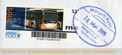 2008 Morgenpost stamp - Bus model "Citaro" 2005