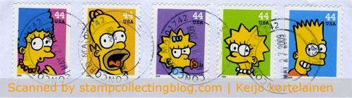 US Simpson family stamps