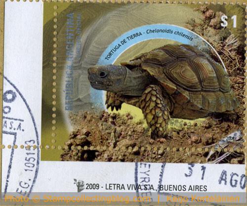 2009 Argentina - Tortoise stamp 2009 Argentina - Tortoise stamp