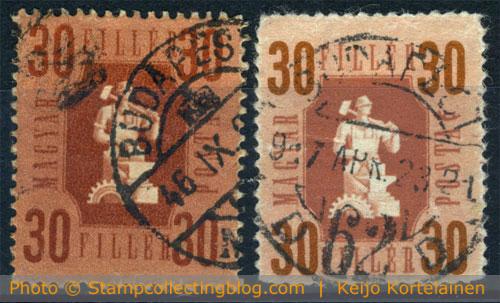 1946 Hungary - 30f definitive postage stamps with normal color variaton. Michel #951, cat. value 0.10€.