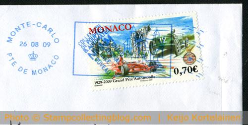 2009 Monaco - Grand Prix racing 80 years commemorative stamp