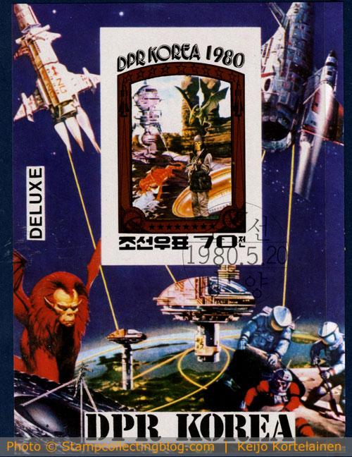 1980 North Korea - Conquerors of Space, Deluxe m/s, CTO cancelled