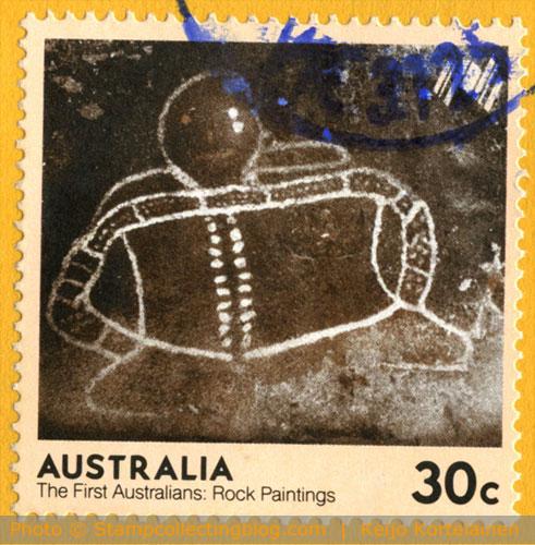 1984 Australia - Bicentenary of colonisation of Australia. Australian rockpaintings - Bunjil's shelter. 1984 Australia - Bicentenary of colonisation of Australia. Australian rockpaintings - Bunjil's shelter.