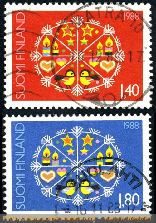 1988 Finland - Christmas postage stamps. 1988 Finland - Christmas postage stamps.