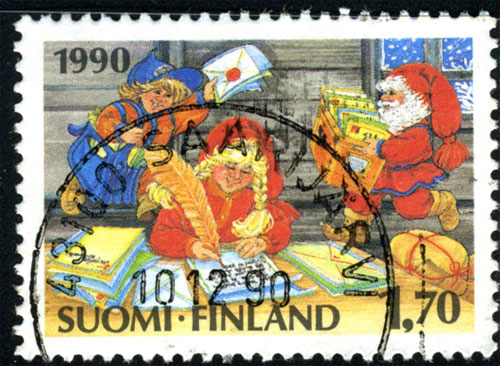 1990 Finland - Christmas postage stamp.