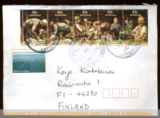 2009 - cover from Australia with AAT stamp. 2009 - cover from Australia with AAT stamp.