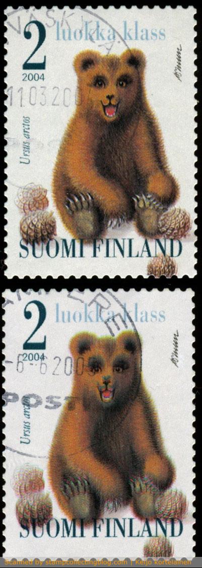 Finland 2004 2nd class definitive stamp - Baby bear Finland 2004 2nd class definitive stamp - Baby bear