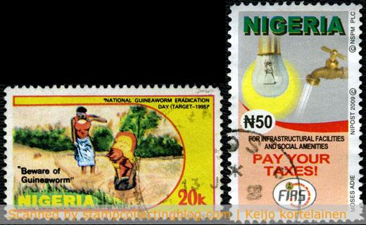 Somewhat recent Nigerian stamps with "a message".