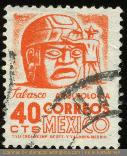 1950/52 Mexico - Fransico Eppens also did design many of the Mexican definitive stamps. Though the motifs depict ancient history of Mexican culture, the designs are extremely powerful and modern. 