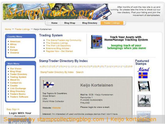An unsolicited listing of me at stamptraders.org An unsolicited listing of me at stamptraders.org