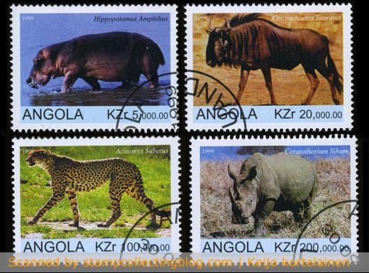 1999 Angola - wildlife bogus stamps 1999 Angola - wildlife bogus stamps