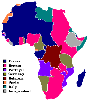 Areas of Africa under the control, influence, or claimed control, of the colonial powers in 1914 (outbreak of World War One). Source Wikipedia. Areas of Africa under the control, influence, or claimed control, of the colonial powers in 1914 (outbreak of World War One). Source Wikipedia.