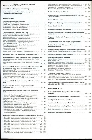 Table of contents for Norma 2010 stamp catalog. Table of contents for Norma 2010 stamp catalog. Click for larger image.