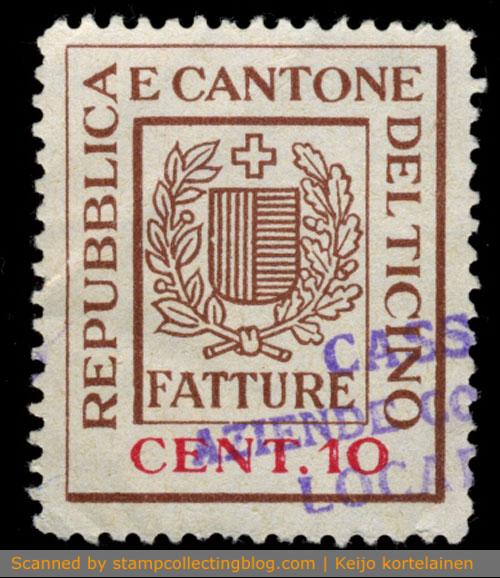 Canton of Ticino. The inscription on the middle translates to Invoices, suggesting this could be a revenue stamp of some sorts. Canton of Ticino. The inscription on the middle translates to Invoices, suggesting this could be a revenue stamp of some sorts.