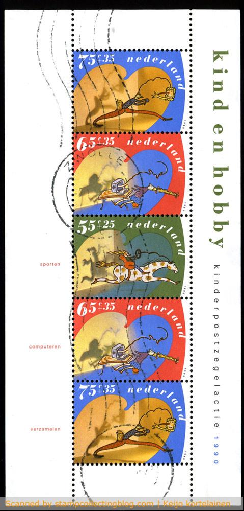 1990 Netherlands. Voor het kind (For the Child) semipostals are well established and beloved stamp series in Netherlands. Michel Bl.34, catalog value 4,50€. 1990 Netherlands. Voor het kind (For the Child) semipostals are well established and beloved stamp series in Netherlands. Michel Bl.34, catalog value 4,50€.