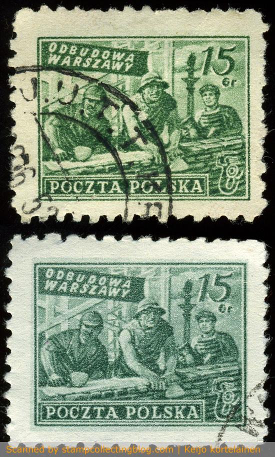 1950 Poland. Rebuilding of Warsaw. Bricklayers by king Sigismund's column. 1950 Poland. Rebuilding of Warsaw. Bricklayers by king Sigismund's column.