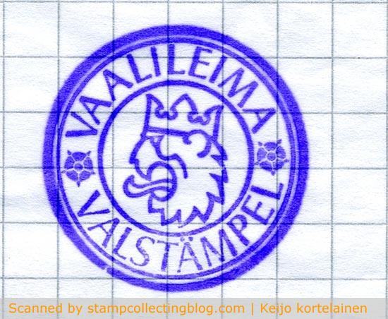 Finnish ballot cancellation / seal. Finnish ballot cancellation / seal.