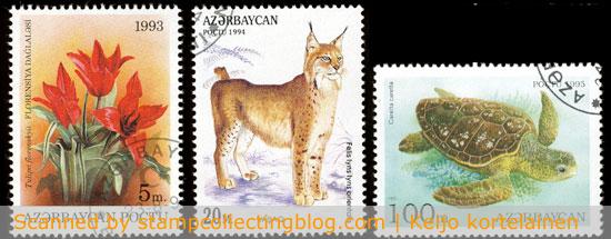 Modern Azerbaijan stamps. Modern Azerbaijan stamps.