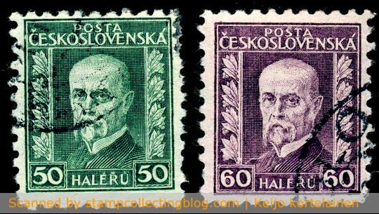 1926/27 Czechoslovakia. President Masaryk, third series stamps. 