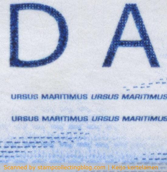 1998. $2 Polar Bear. Scientific name (Ursus Maritimus) appears repeatedly on microtext printed right below countryname. Also silhouettes of walking polar bear are (weakly) visible on the blue sky. 1998. $2 Polar Bear. Scientific name (Ursus Maritimus) appears repeatedly on microtext printed right below countryname. Also silhouettes of walking polar bear are (weakly) visible on the blue sky.