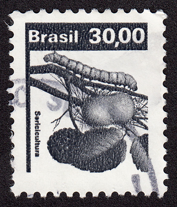 Slurred printing on modern Brazilian definitive postage stamps