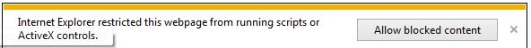 IE ActiveX warning dialog