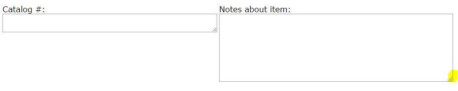 In order to expand the fields, click and drag from the bottom right corner